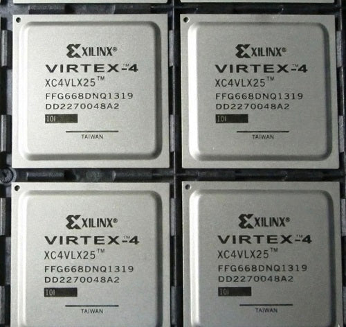 XC4VLX25-11FF668I Xilinx Virtex-4 FPGAs on a grid pattern